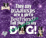 Border Collie Diamonds 20oz Tumbler