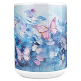 Butterflies Pink Pastel 15oz Mug