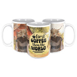 Chance Cow - First Coffee Then The World 15oz Mug