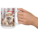 Christmas Akita 15oz Mug