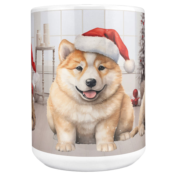 Christmas Akita 15oz Mug