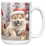 Christmas Akita 15oz Mug