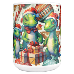 Christmas Dinosaurs 15oz Mug