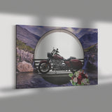 Harley Motorcycle Rectangle Canvas